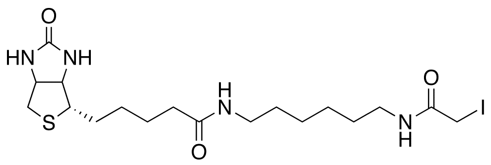 N-Biotinyl-N’-(iodoacetyl)-1,6-hexanediamine - Chemical structure and product image