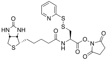 Biotinyl Pyridinyldithio N-Hydroxysuccinimide Alanine Ester - Chemical structure and product image