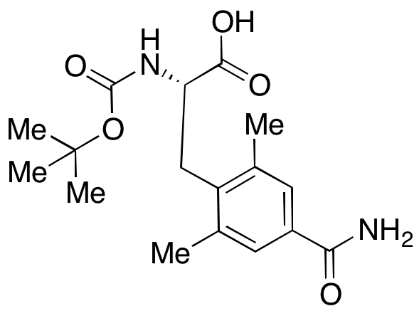 (S)-2-(Boc-Amino)-3-(4-carbamoyl-2,6-dimethylphenyl)propanoic Acid - Chemical structure and product image
