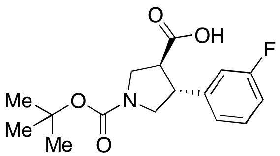 Boc-(±)-trans-4-(3-fluorophenyl)pyrrolidine-3-carboxylic Acid - Chemical structure and product image