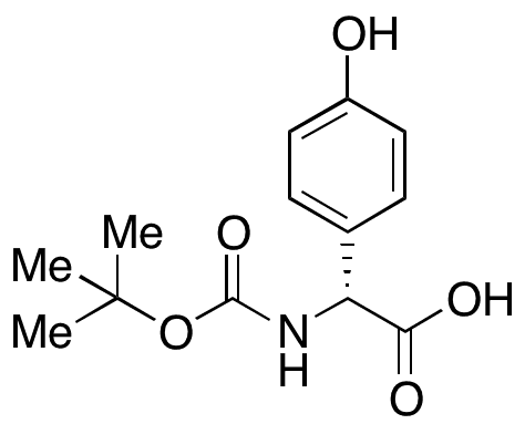 BOC-4-Hydroxy-D-Phenylglycine - Chemical structure and product image