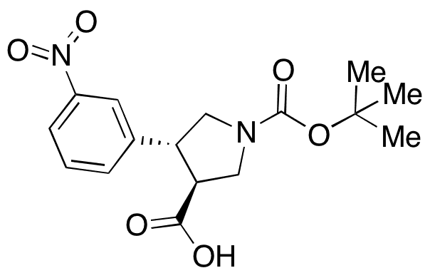 Boc-(±)-trans-4-(3-nitrophenyl)pyrrolidine-3-carboxylic Acid - Chemical structure and product image