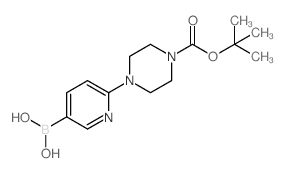 2-(4-N-Boc-piperazino)pyridine-5-boronic acid - Chemical structure and product image
