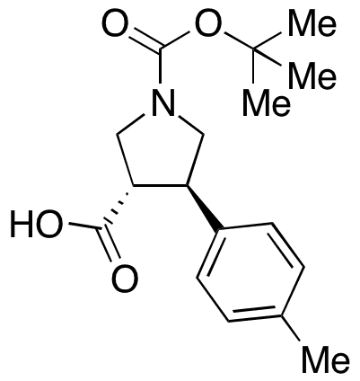 Boc-(±)-trans-4-(4-methylphenyl)pyrrolidine-3-carboxylic Acid - Chemical structure and product image