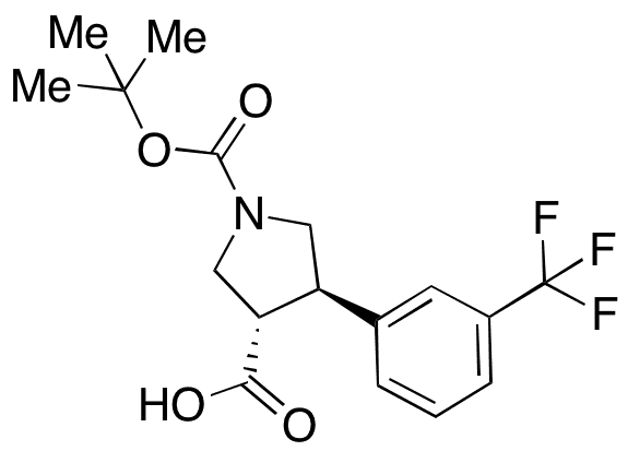 Boc-(±)-trans-4-(3-trifluoromethyl-phenyl)-pyrrolidine-3-carboxylic Acid - Chemical structure and product image