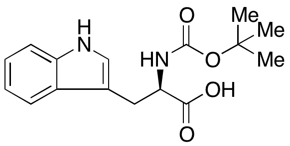 Nalpha-Boc-D-tryptophan - Chemical structure and product image