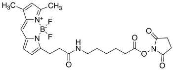 3-Bodipy-propanoylaminocaproic Acid, N-Hydroxysuccinimide Ester - Chemical structure and product image