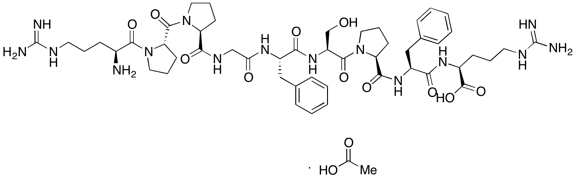 Bradykinin Acetate - Chemical structure and product image