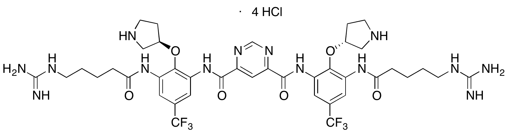 Brilacidin Tetrahydrochloride - Chemical structure and product image