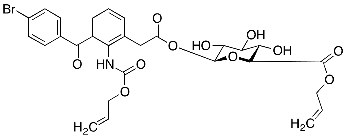 Bromfenac N-Allyloxycarbonyl Allyl-β-D-glucuronide - Chemical structure and product image