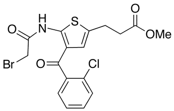 2-Bromoacetylamino-3-(2-chlorobenzoyl)-5-(2-carbomethoxyethyl)thiophene - Chemical structure and product image