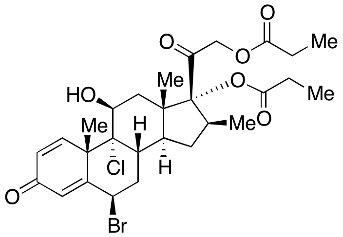6β-Bromo Beclomethasone Dipropionate - Chemical structure and product image