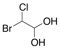 2-Bromo-2-chloro-1,1-ethanediol (>90%) - Chemical structure and product image