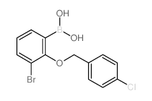 3-Bromo-2-(4’-chlorobenzyloxy)phenylboronic acid - Chemical structure and product image