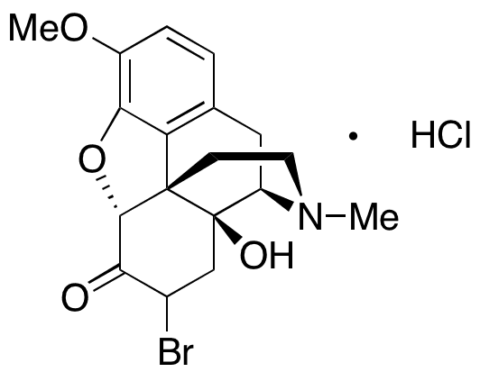 7-Bromo-4,5-epoxy-14-hydroxy-3-methoxy-17-methylmorphinan-6-one Hydrochloride - Chemical structure and product image