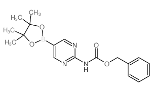 2-Cbz-Aminopyrimidine-5-boronic acid, pinacol ester - Chemical structure and product image
