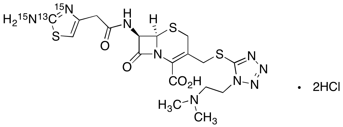 Cefotiam Dihydrochloride-13C, 15N2 - Chemical structure and product image