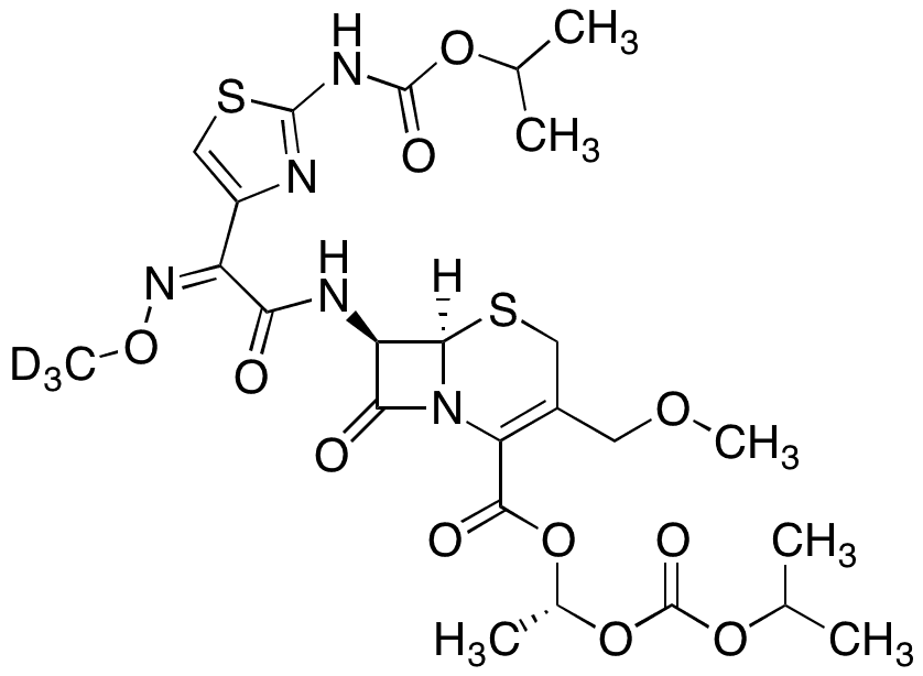 (1R)-Cefpodoxime Proxetil Isopropylcarbamate-D3 - Chemical structure and product image