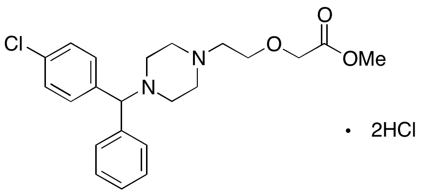 Cetirizine Methyl Ester Dihydrochloride - Chemical structure and product image