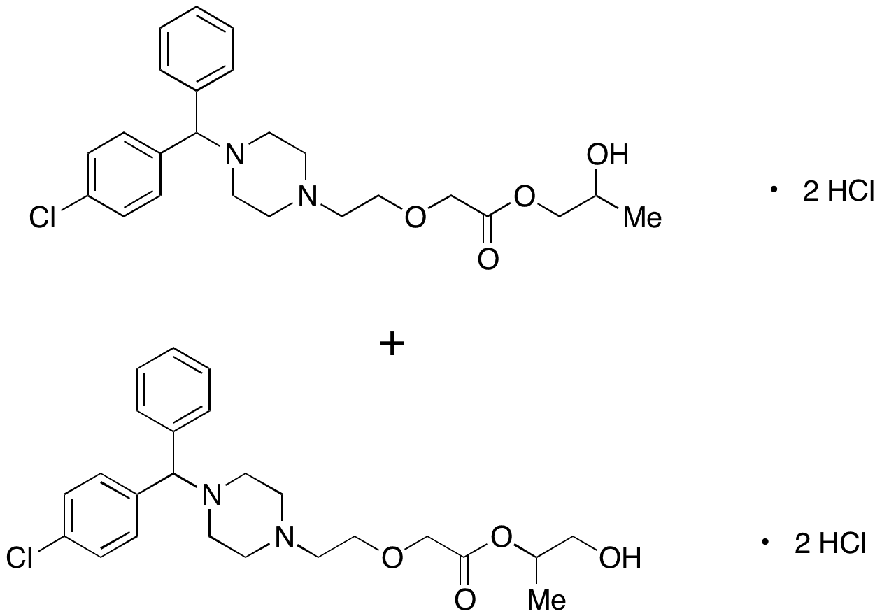 Cetirizine Propanediol Ester Dihydrochloride(Mixture of regioisomers) - Chemical structure and product image