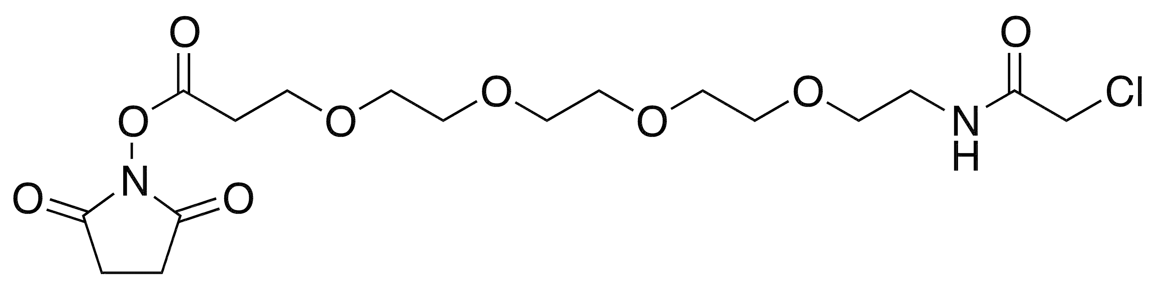 Chloroacetamido-PEG4-NHS Ester - Chemical structure and product image