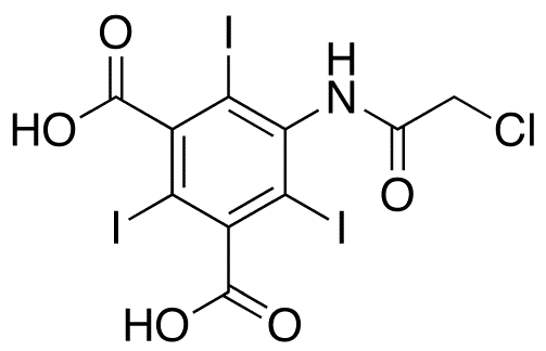 5-(2-Chloroacetamido)-2,4,6-triiodo-isophthalic Acid - Chemical structure and product image