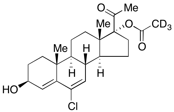 Chlormadinol Acetate-d3 (Major) - Chemical structure and product image