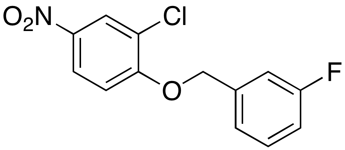 2-​Chloro-​1-​(3-​fluorobenzyloxy)​-​4-​nitrobenzene - Chemical structure and product image