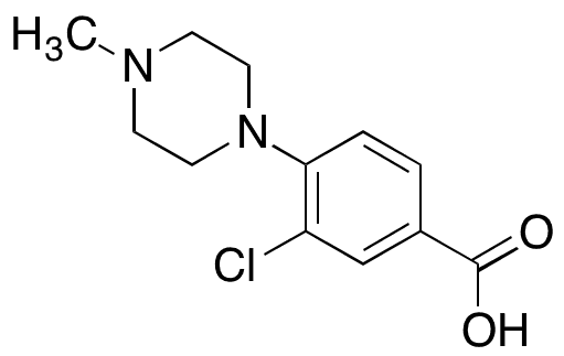 3-Chloro-4-(4-methyl-1-piperazinyl)benzoic Acid - Chemical structure and product image