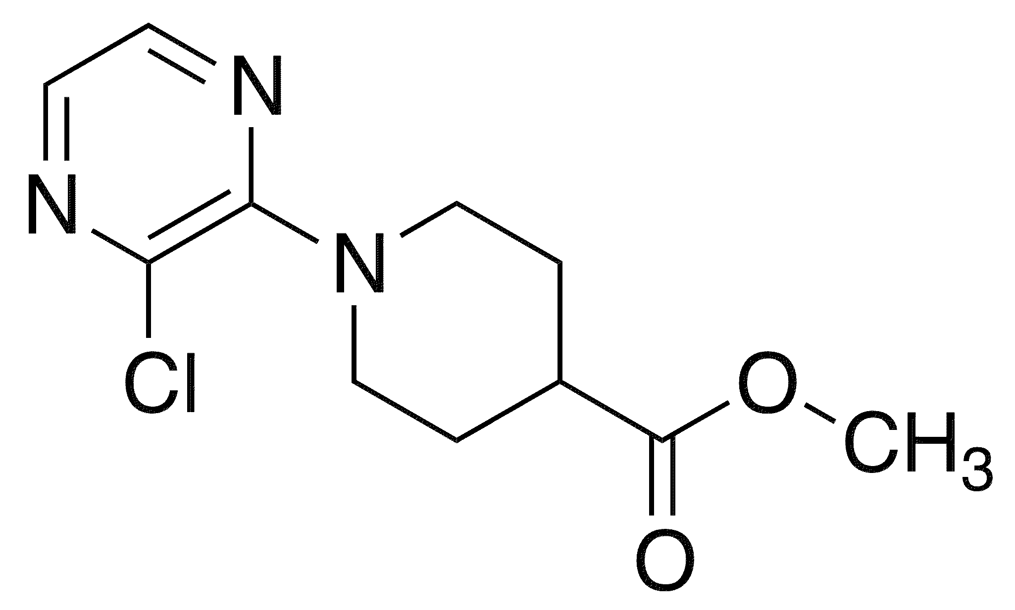 1-(3-Chloro-pyrazin-2-yl)-piperidine-4-carboxylic Acid Methyl Ester - Chemical structure and product image