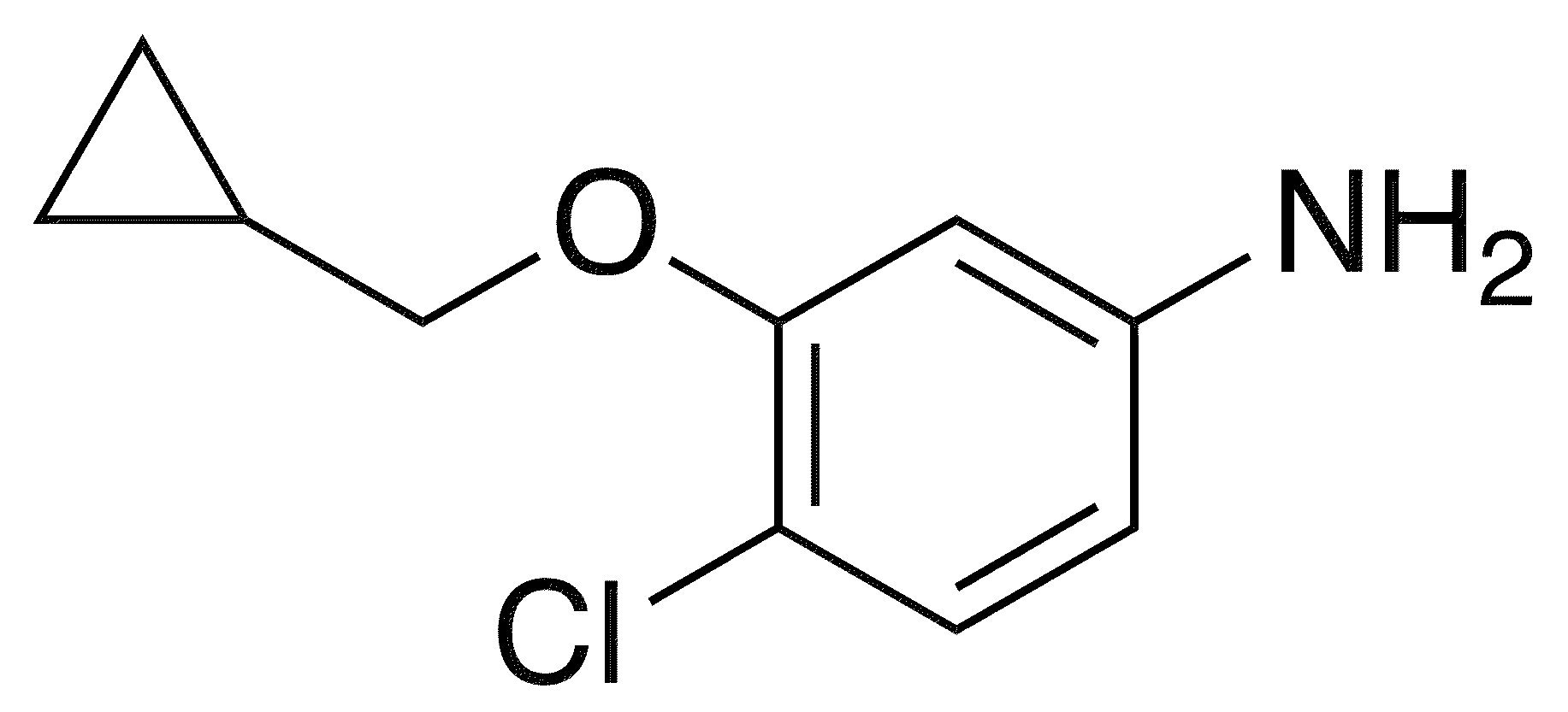 4-Chloro-3-(cyclopropylmethoxy)aniline - Chemical structure and product image
