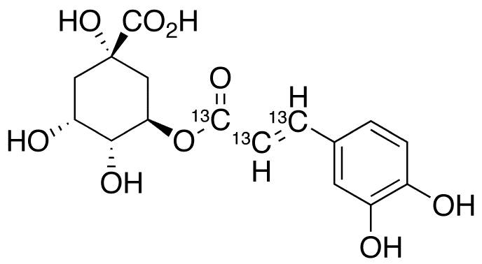 Chlorogenic Acid-13C3 - Chemical structure and product image