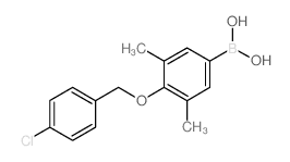 4-(4’-Chlorobenzyloxy)-3,5-dimethylphenylboronic acid - Chemical structure and product image