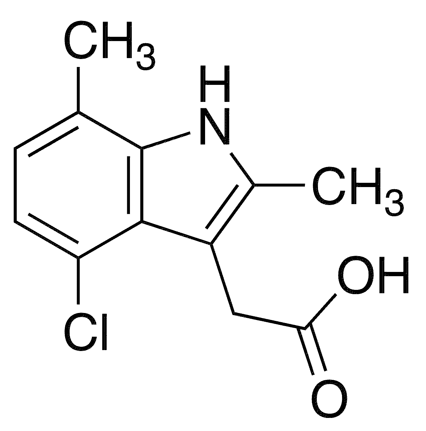 (4-Chloro-2,7-dimethyl-1h-indol-3-yl)acetic acid - Chemical structure and product image
