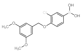 3-Chloro-4-(3’,5’-dimethoxybenzyloxy)phenylboronic acid - Chemical structure and product image
