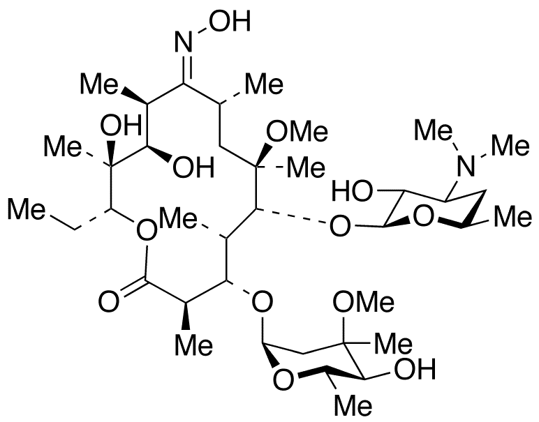 Clarithromycin E-9-Oxime - Chemical structure and product image