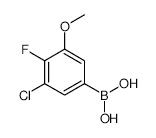 3-Chloro-4-fluoro-5-methoxyphenylboronic acid - Chemical structure and product image