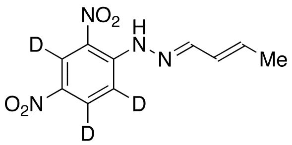 Crotonaldehyde 2,4-Dinitrophenylhydrazone-d3 - Chemical structure and product image