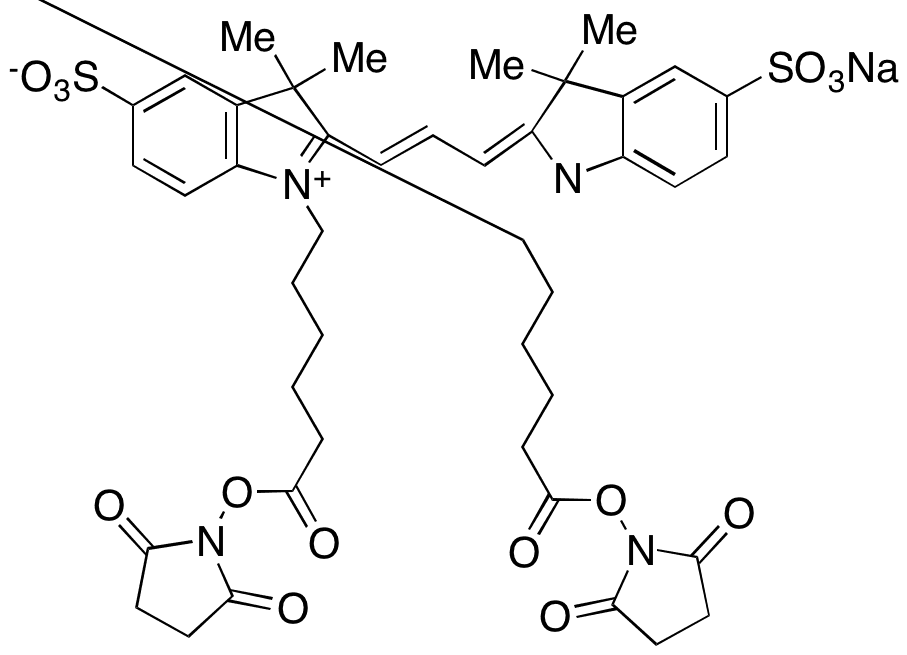 Cyanine 3 Bihexanoic Acid Dye, Succinimidyl Ester, Sodium Salt (~90%) - Chemical structure and product image
