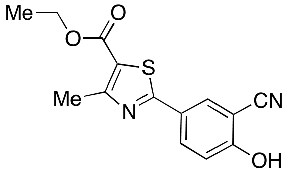 2-(3-Cyano-4-hydroxyphenyl)-4-methyl-1,3-thiazole-5-carboxylic Acid Ethyl Ester - Chemical structure and product image