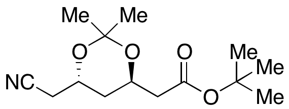 (4R,6S)-6-(Cyanomethyl)-2,2-dimethyl--1,3-dioxane-4-acetic Acid tert-Butyl Ester - Chemical structure and product image
