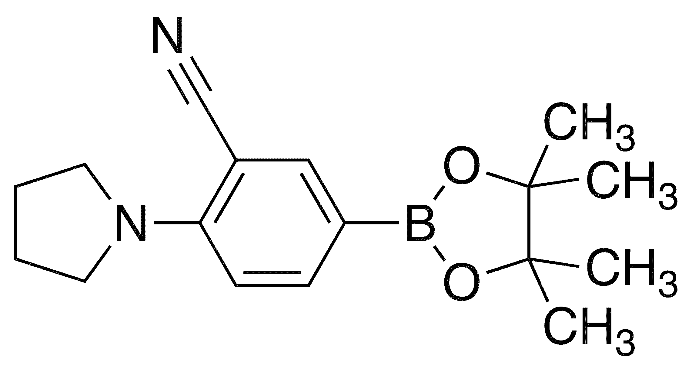 3-Cyano-4-pyrrolidinophenylboronic acid pinacol ester - Chemical structure and product image