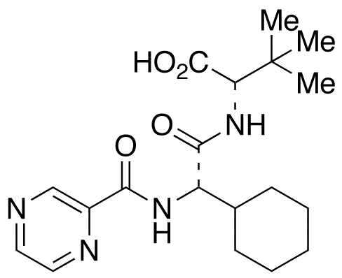 (2S)-2-Cyclohexyl-N-(2-pyrazinylcarbonyl)glycyl-3-methyl-L-valine - Chemical structure and product image