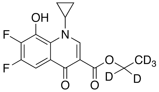 1-Cyclopropyl-6,7-difluoro-1,4-dihydro-8-hydroxy-4-oxo-3-quinolinecarboxylic Acid Ethyl Ester-d5 - Chemical structure and product image