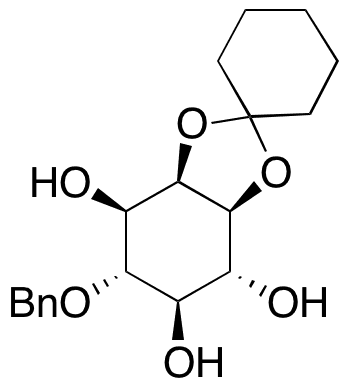 1,2-O-Cyclohexylidene-4-O-(phenylmethyl)-D-myo-inositol - Chemical structure and product image