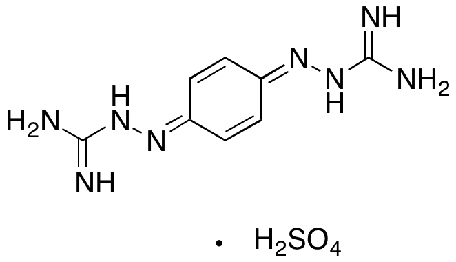 2,2’-(2,5-Cyclohexadiene-1,4-diylidene)bis-hydrazinecarboximidamide Sulfate - Chemical structure and product image