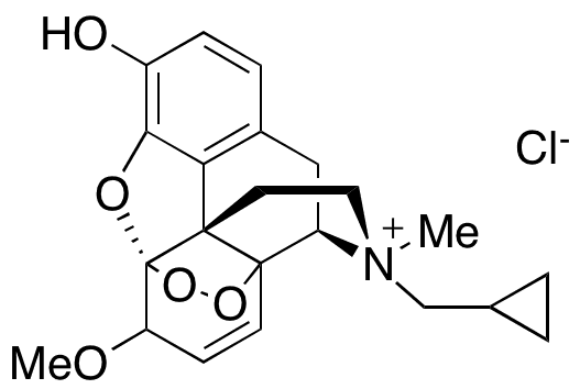 17-(Cyclopropylmethyl)-7,8-didehydro-6,14-epidioxy-4,5-epoxy-3-hydroxy-6-methoxy-17-methyl-morphinanium Chloride - Chemical structure and product image