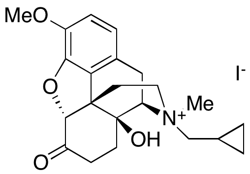 (5 alpha)-17-(Cyclopropylmethyl)-4,5-epoxy-14-hydroxy-3-methoxy-17-methyl-6-oxomorphinanium Iodide - Chemical structure and product image