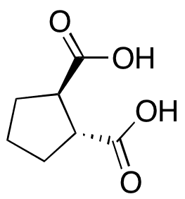 trans-1,2-Cyclopentanedicarboxylic Acid - Chemical structure and product image
