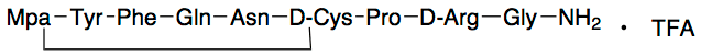 D-Cys Desmopressin Trifluoroacetic Acid Salt - Chemical structure and product image